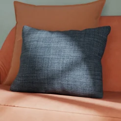 Housse de coussin Novan bleu marine l.60 x H.40cm GoodHome