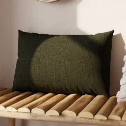 Housse de coussin Novan kaki l.60 x H.40cm GoodHome
