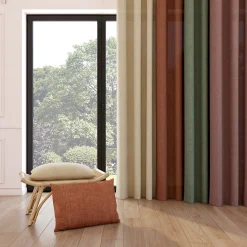 Housse de coussin Novan terracotta l.60 x H.40cm GoodHome