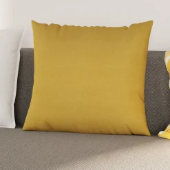 Housse de coussin Pahea jaune l.45 x H.45cm GoodHome