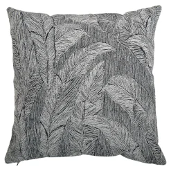 Housse de coussin Patan feuillage noir l.45 x H.45cm GoodHome