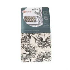 Housse de coussin pissenlit noir et blanc L.50 x l.30cm Deko & Co