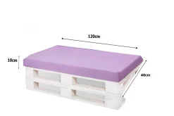 Housse de coussin pour palette de dimensions 120x80x10cm housse de coussin protection avec fermeture éclair taie d'oreiller purple