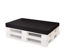 Housse de coussin pour palette de dimensions 120x80x10cm housse de coussin protection avec fermeture éclair taie d'oreiller noir
