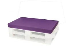 Housse de coussin pour palette de dimensions 120x40x10cm housse de coussin avec fermeture éclair taie d'oreiller violet