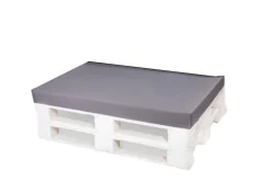 Housse de coussin pour palette de dimensions 120x60x10cm housse de coussin avec fermeture éclair taie d'oreiller gris