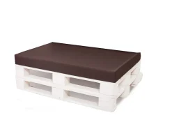 Housse de coussin pour palette de dimensions 120x80x10cm housse de coussin protection avec fermeture éclair taie d'oreiller marron