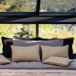 Housse de coussin PRELUDE 30x50 cm lin et coton lavé beige Chanvre