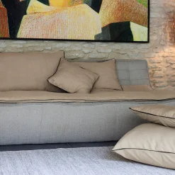 Housse de coussin PRELUDE 30x50 cm lin et coton lavé beige Chanvre