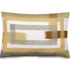 Housse de coussin pur coton 40x60 cm cm collection ATHOS jaune jasmin