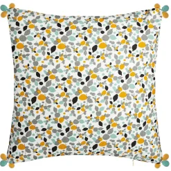 Housse de coussin Razzo - coton et pompons - 40x40 cm - Atmosphera