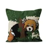 Housse de coussin Safari Panda Roux 40x40 cm