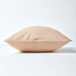 Housse de coussin uni beige, 45 x 45 cm - HOMESCAPES