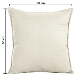 Housse de coussin uni beige L.45 x l.45cm