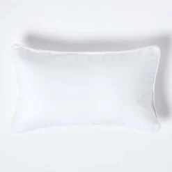 Housse de coussin uni blanc, 30 x 50 cm - HOMESCAPES