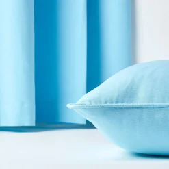 Housse de coussin uni bleu clair, 60 x 60 cm - HOMESCAPES