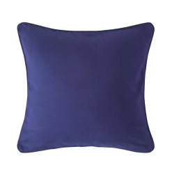 Housse de coussin uni bleu marine, 60 x 60 cm - HOMESCAPES