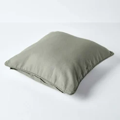 Housse de coussin uni gris, 30 x 30 cm - HOMESCAPES
