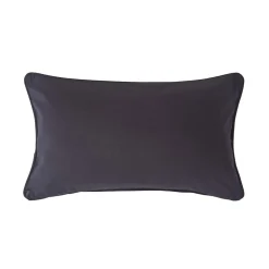 Housse de coussin uni noir, 30 x 50 cm - HOMESCAPES