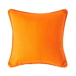 Housse de coussin uni orange, 60 x 60 cm - HOMESCAPES