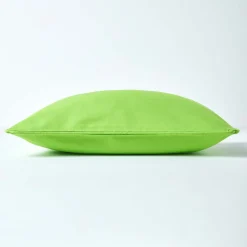 Housse de coussin uni vert, 60 x 60 cm - HOMESCAPES