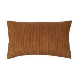 Housse de coussin velours cotelé Akola marron l.50 x H.30cm GoodHome