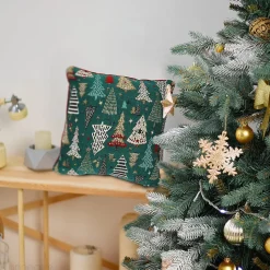 Housse de coussin 40x40 cm CELEBRATION Vert Epicea