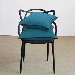 Housse de coussin 50x50 cm MONTSEGUR bleu Prusse
