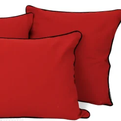 Housse de coussin 20x20 cm MONTSEGUR rouge Tomate