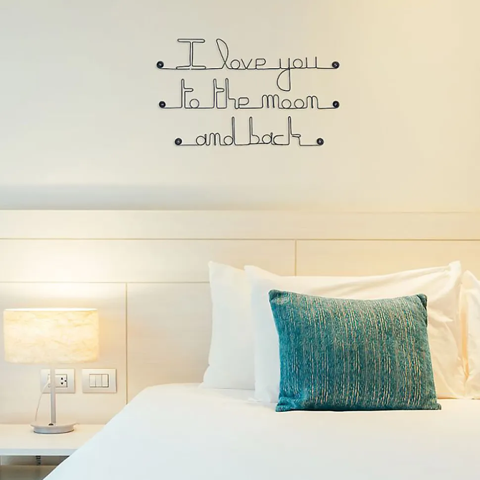 I love you to the moon and back - Sculpture fil de fer 50-60 cm - Bijoux de mur