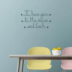 I love you to the moon and back - Sculpture fil de fer 50-60 cm - Bijoux de mur