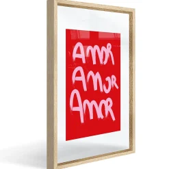 Image encadrée Amor Amor Amor l.30 x H.40 cm