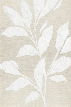 Image encadrée branche floral blanc et beige l.60 x H.90 cm Dada Art
