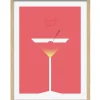 Image encadrée cocktail rouge l.33 x L.43 cm