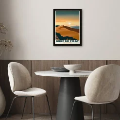 Image encadrée dune du pilat Dada Art cadre noir 30x40 cm