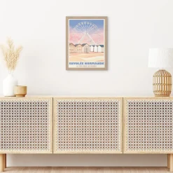 Image encadrée envolée Normande la tête dans les nuages Dada Art cadre en bois 30x40 cm