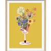 Image encadrée fleurs jaune l.33 x L.43 cm