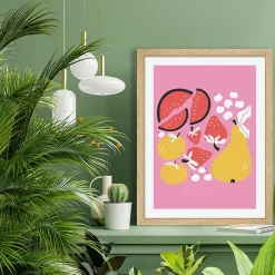 Image encadrée fruits l.30 x H.40 cm