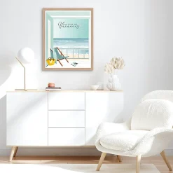 Image encadrée maison de vacances Dada Art cadre en bois 30x40 cm