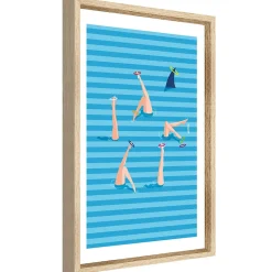 Image encadrée piscine bleu l.33 x L.43 cm