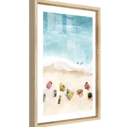 Image encadrée plage et mer l.30 x H.40 cm