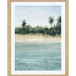 Image encadrée plage paradis l.30 x H.40 cm