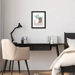 Image encadrée plantes en pot biege l.24 x H.30 Dada Art