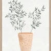 Image encadrée pot floral beige l.30 x H.40 cm Dada Art