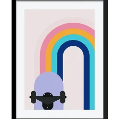 Image encadrée Rainbowskate l.30 x H.40 cm