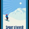 Image encadrée sport d'hiver Dada Art cadre noir 30x40 cm