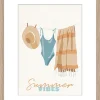Image encadrée Summer Vibes Dada Art cadre en bois 30x40 cm