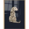 Image encadrée tigre noir et beige l.53 x H.73 cm CM creation