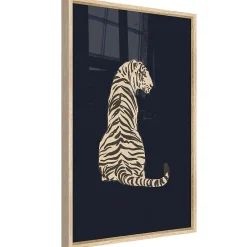 Image encadrée tigre noir et beige l.53 x H.73 cm CM creation