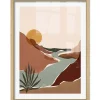 Image encadrée vallée du désert beige et terracotta l.33 x H.43 cm CM creation